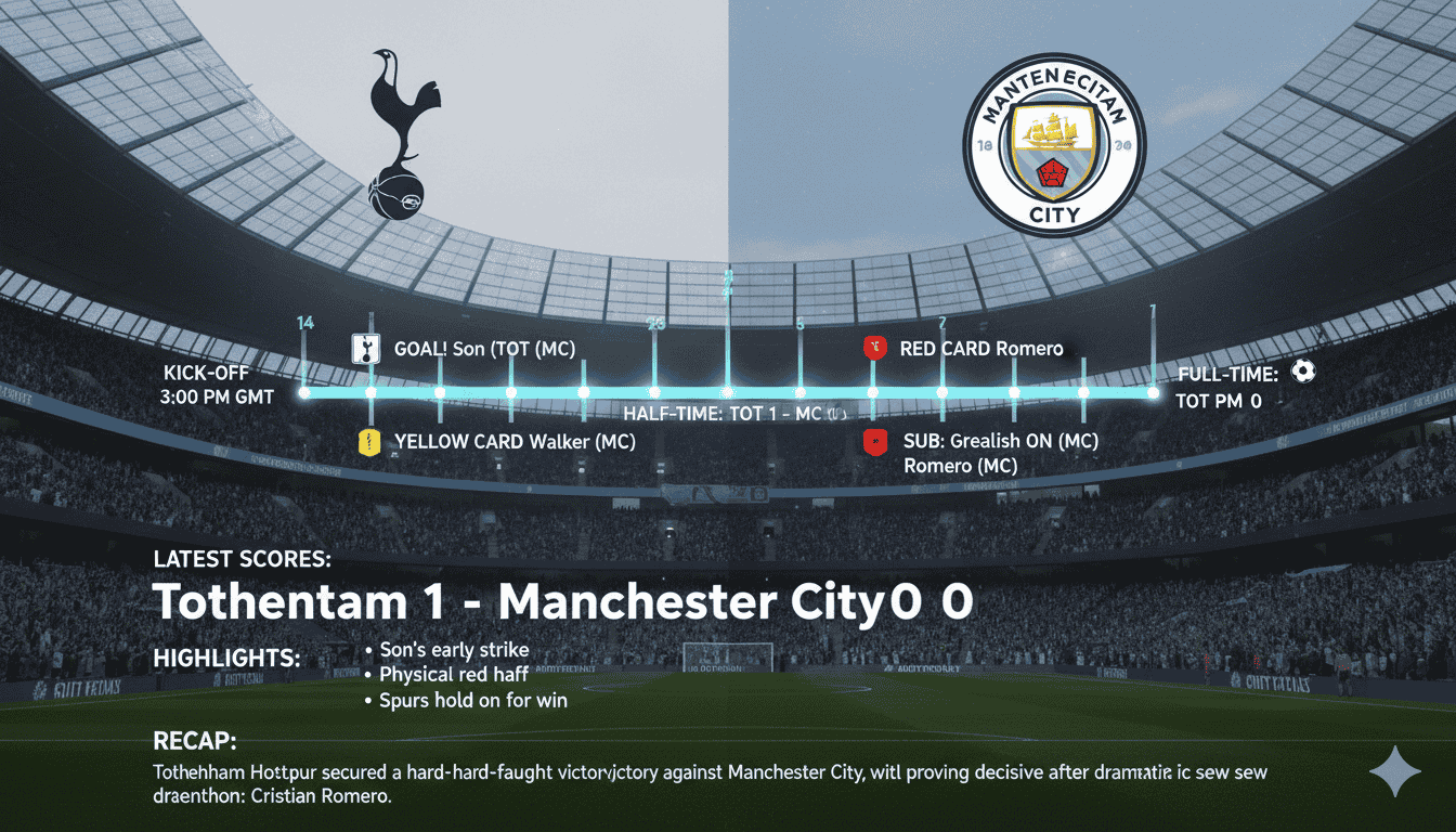 Tottenham vs Man City Timeline