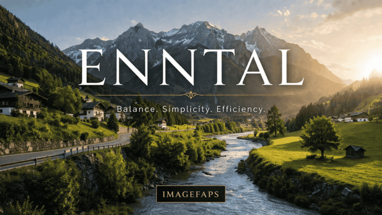 Enntal alpine valley landscape showing meaning, balance, simplicity, and future growth in a realistic wide view