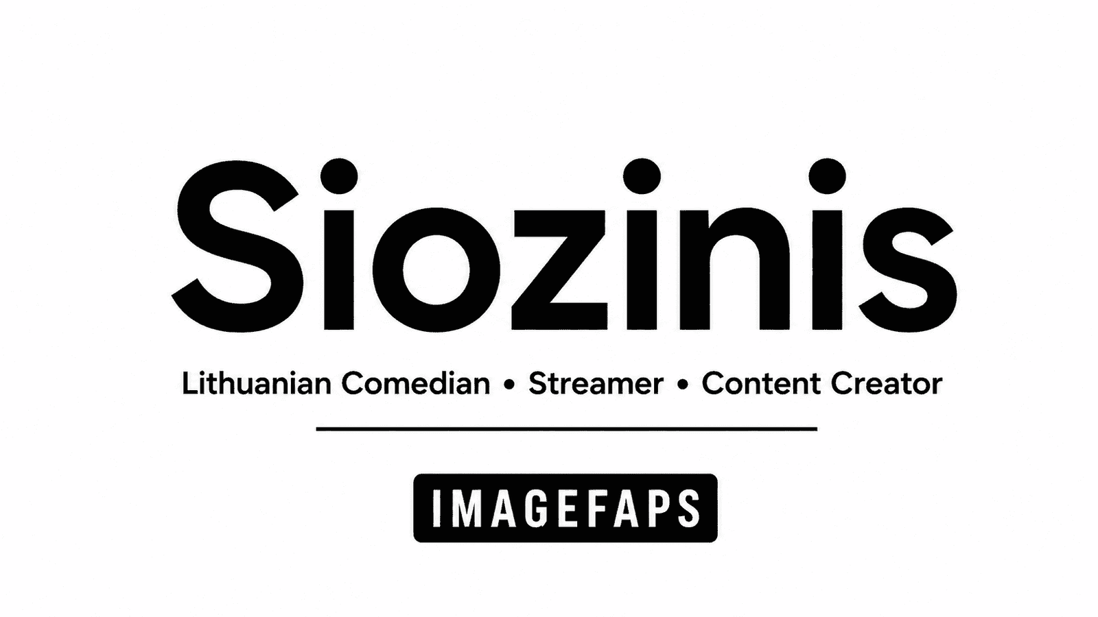Siozinis digital creator identity showing Lithuanian comedian Vaidotas Šiožinis across Twitch, YouTube, and Instagram.