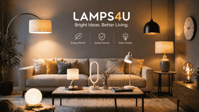 Lamps4U energy-efficient lighting collection with modern lamps, LED solutions, and stylish home lighting design