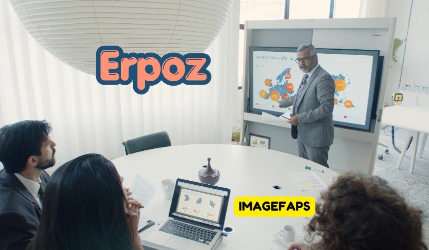 Erpoz smart business platform with AI-powered automation, cloud management systems, digital workflow optimization, business analytics dashboards, remote collaboration technology, smart communication tools, modern startup operations, and futuristic business innovation concepts