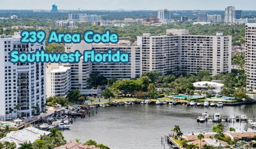 239 area code map of Southwest Florida with modern phone communication, digital calling network, mobile connectivity, and business contact systems