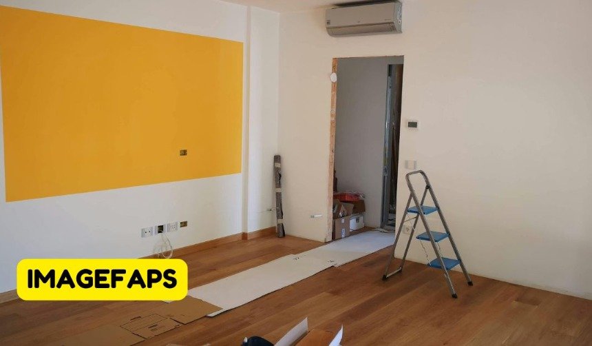 Modern Plangud flooring installation in luxury home interior with waterproof engineered wood texture and contemporary living room design