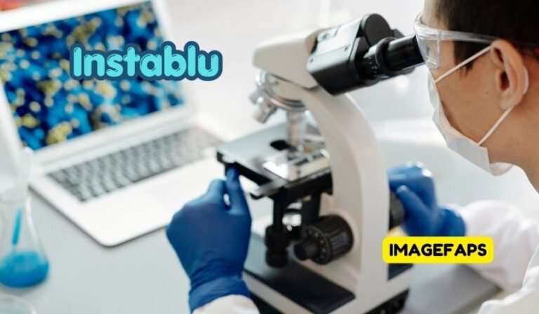 Instablu protein stain solution used in a modern biotechnology laboratory for protein analysis, gel electrophoresis research, scientific testing, and advanced molecular biology workflows.