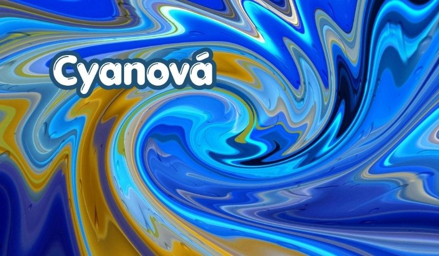 Cyanová color palette featuring modern blue-green gradients used in branding, UI design, sustainability campaigns, and digital innovation projects.