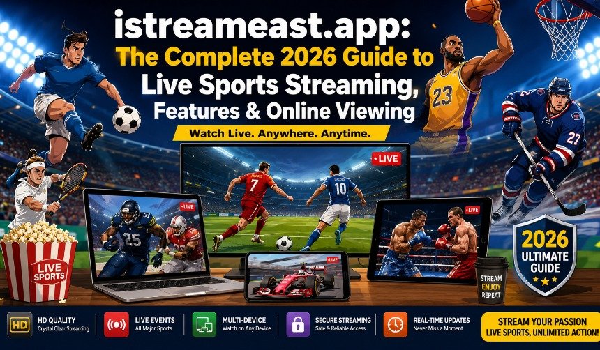 Sports fans watching multiple live sporting events on digital screens using a modern sports streaming platform.