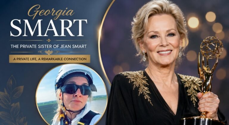 Georgia Smart, sister of actress Jean Smart, featured in a biography-style illustration