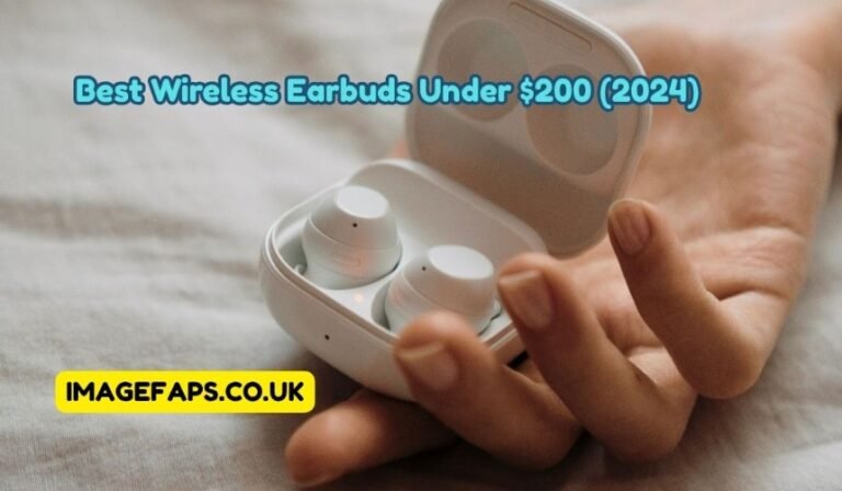 Comparison of the best wireless earbuds under $200 in 2024 featuring ANC, battery life, sound quality, and app features for iPhone and Android users.